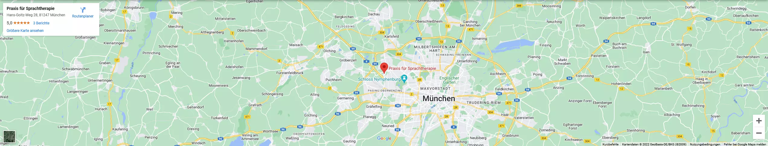 Map Sprachtherpie und Logopädie Kunze in München Obermenzing